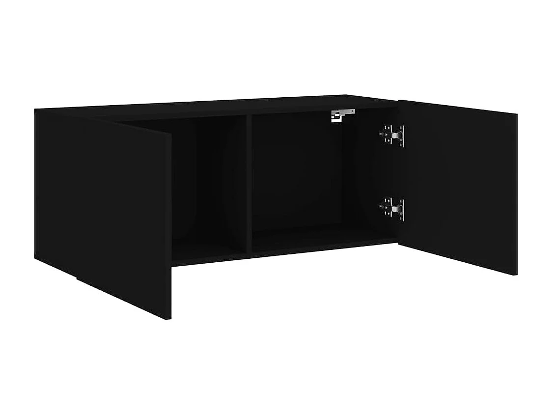 Tv-meubel wandgemonteerd 100x30x41 cm zwart