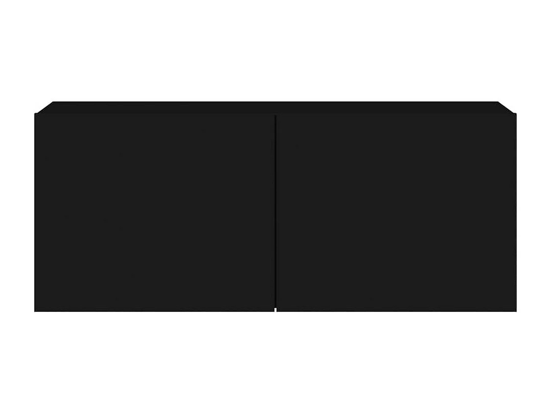 Meuble TV mural noir 100x30x41 cm