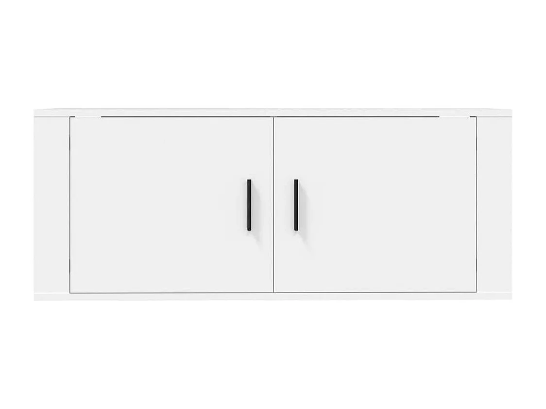 Meuble TV mural Blanc 100x34,5x40 cm