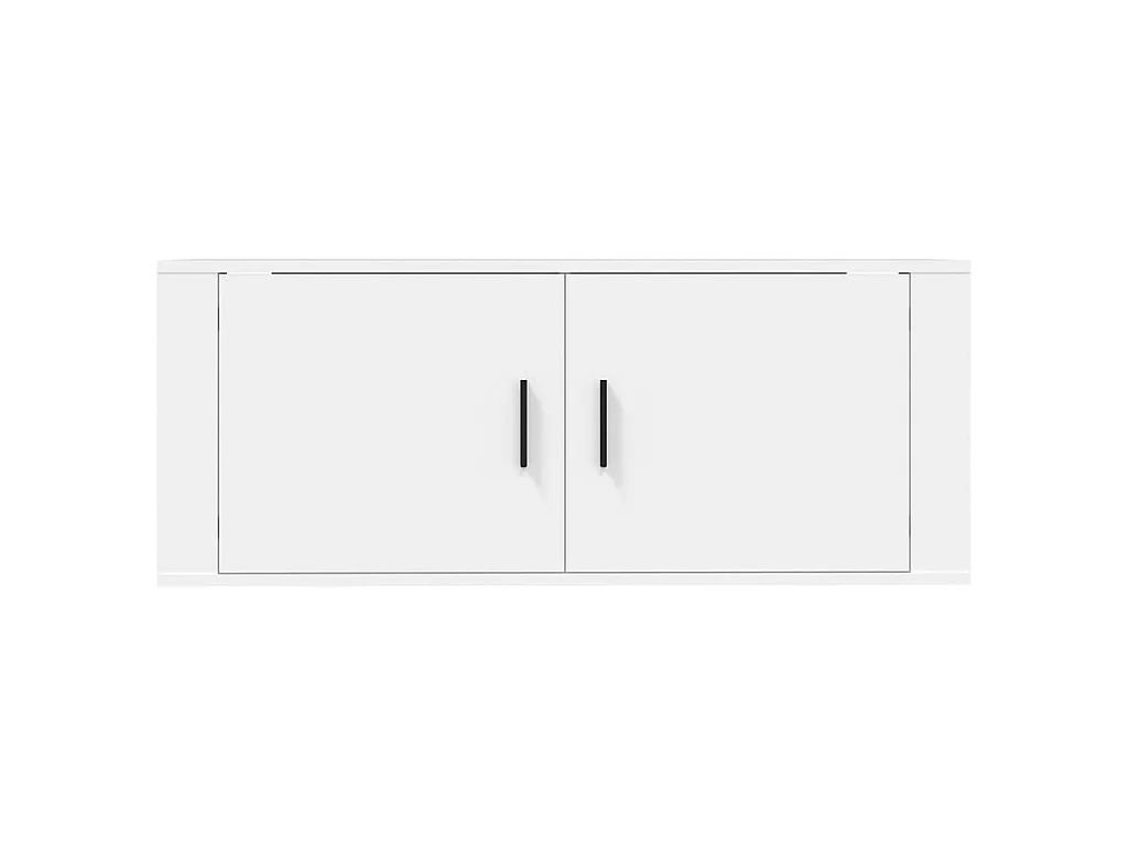 Meuble TV mural Blanc 100x34,5x40 cm