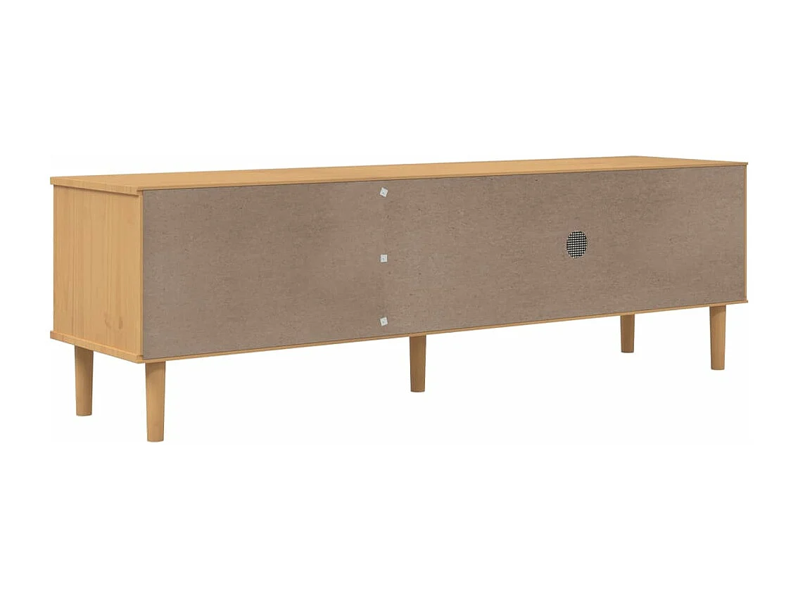 Tv-meubel SENJA 158x40x49 cm rattan-look grenenhout bruin