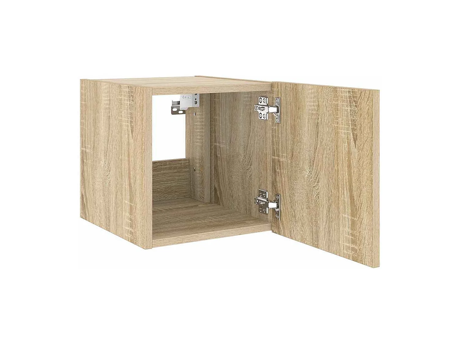 Meubles TV muraux lumières LED 2 pcs chêne sonoma 30,5x35x30 cm