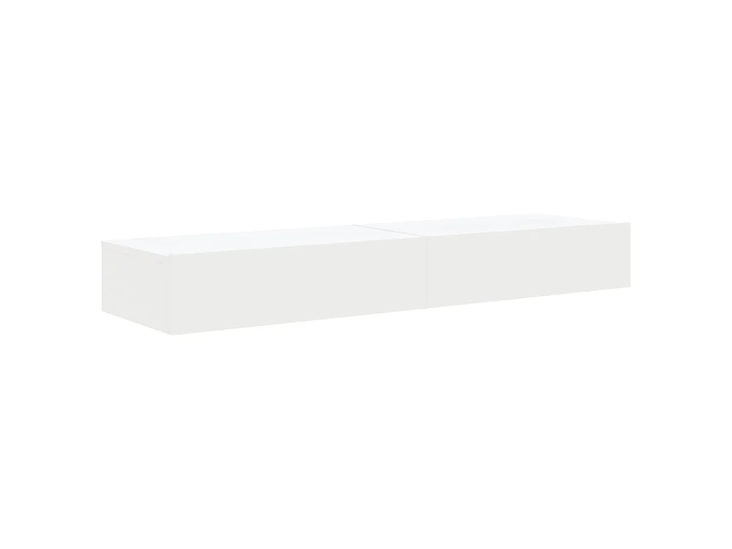 Mobili Porta TV con Luci LED 2pz Bianchi 60x35x15,5 cm