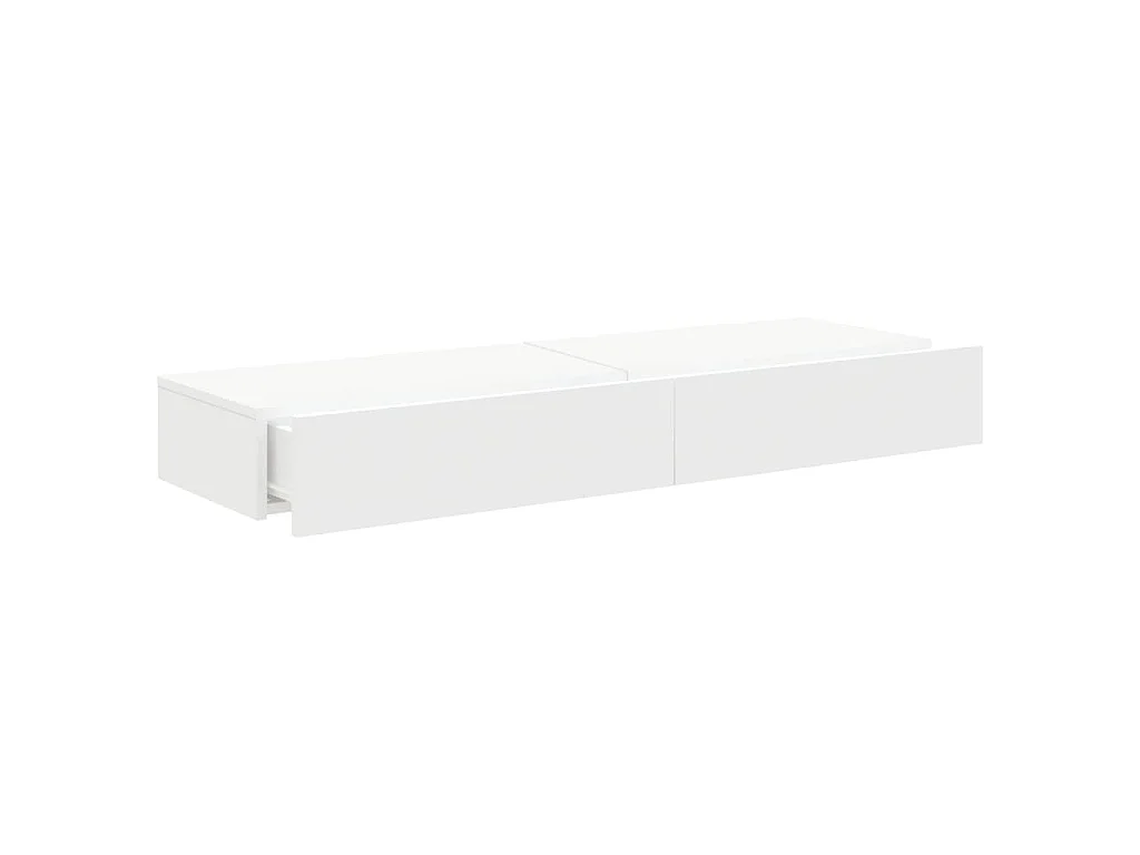 Mobili Porta TV con Luci LED 2pz Bianchi 60x35x15,5 cm