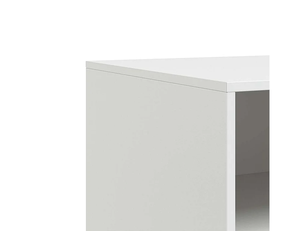 Meuble TV blanc 67x39x44 cm acier