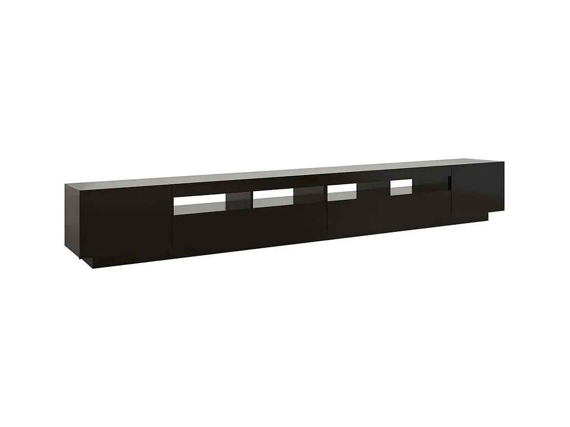 Tv-meubel met LED-verlichting 300x35x40 cm zwart
