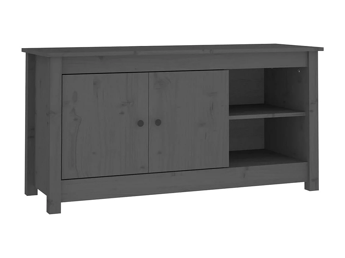 Tv-meubel 103x36,5x52 cm massief grenenhout grijs