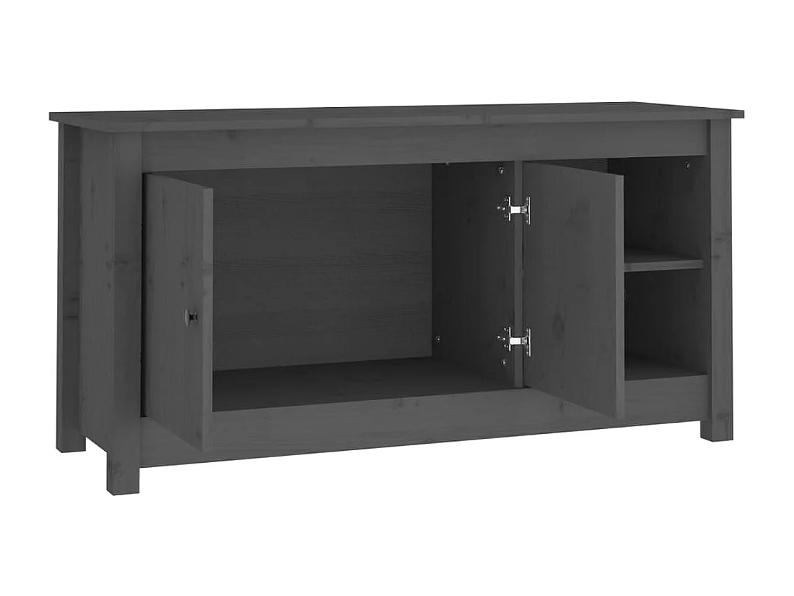 Tv-meubel 103x36,5x52 cm massief grenenhout grijs
