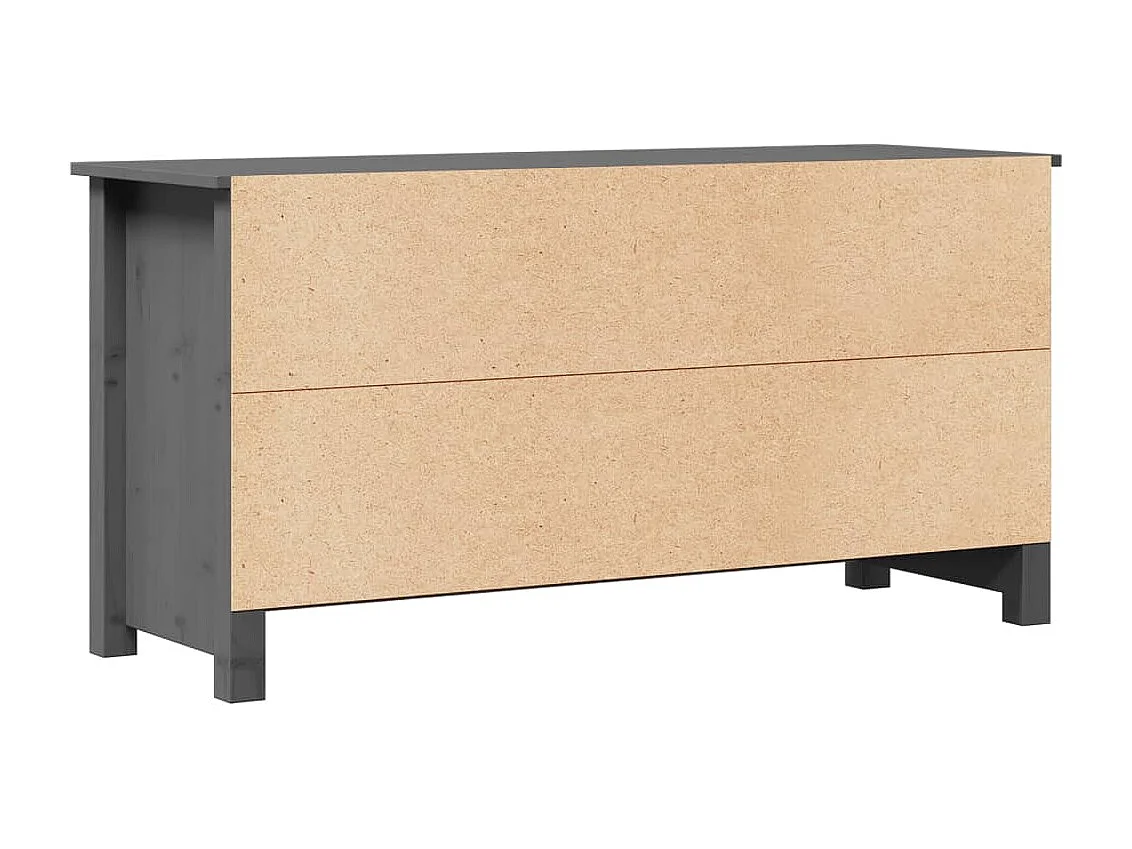 Tv-meubel 103x36,5x52 cm massief grenenhout grijs