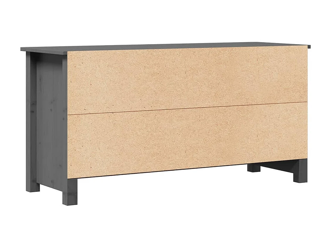 Tv-meubel 103x36,5x52 cm massief grenenhout grijs