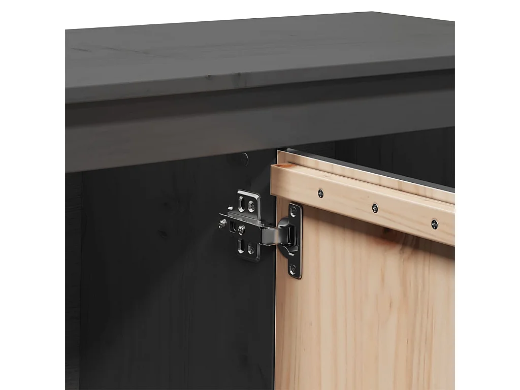 Tv-meubel 103x36,5x52 cm massief grenenhout grijs