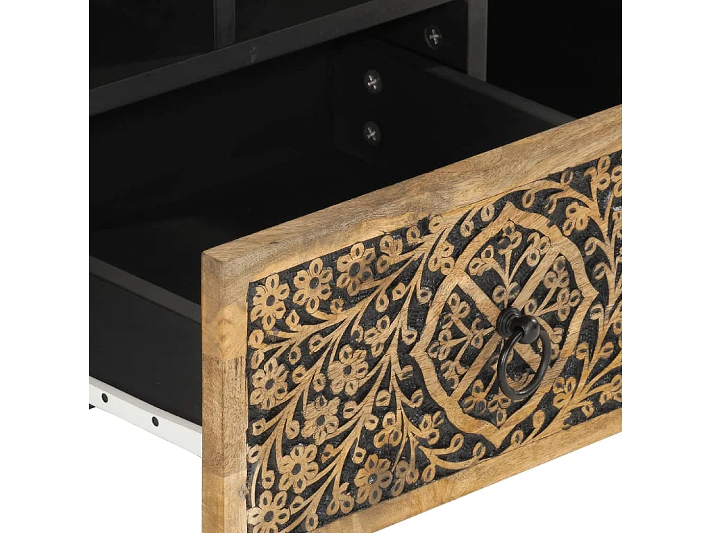 TV-Schrank 100x33x46 cm Massivholz Mango