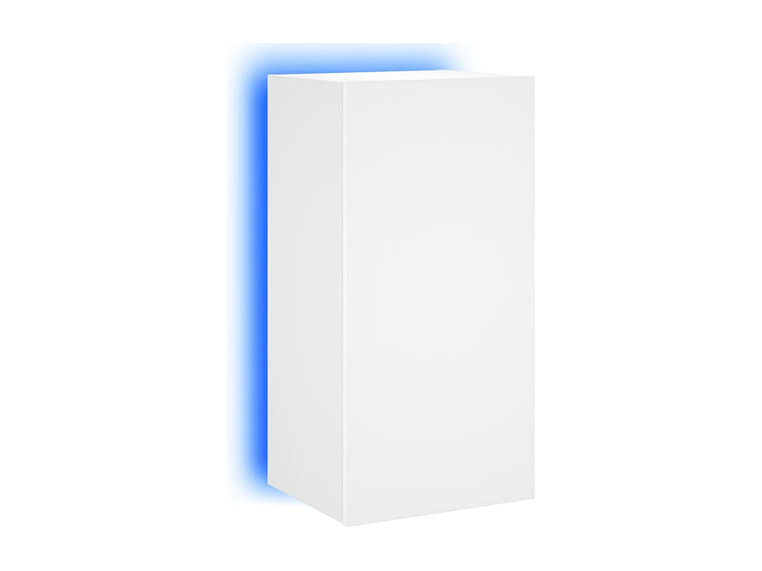 Meuble TV mural avec lumières LED blanc 40,5x35x80 cm