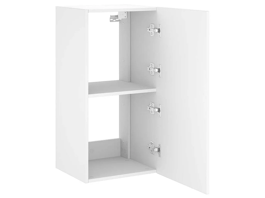 Mobile TV a Parete con Luci LED Bianco 40,5x35x80 cm