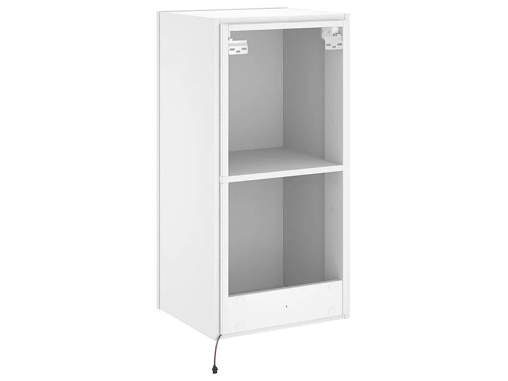 Mobile TV a Parete con Luci LED Bianco 40,5x35x80 cm