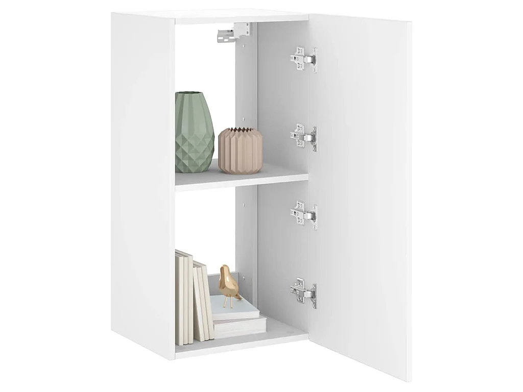Tv-wandmeubel met LED-verlichting 40,5x35x80 cm wit