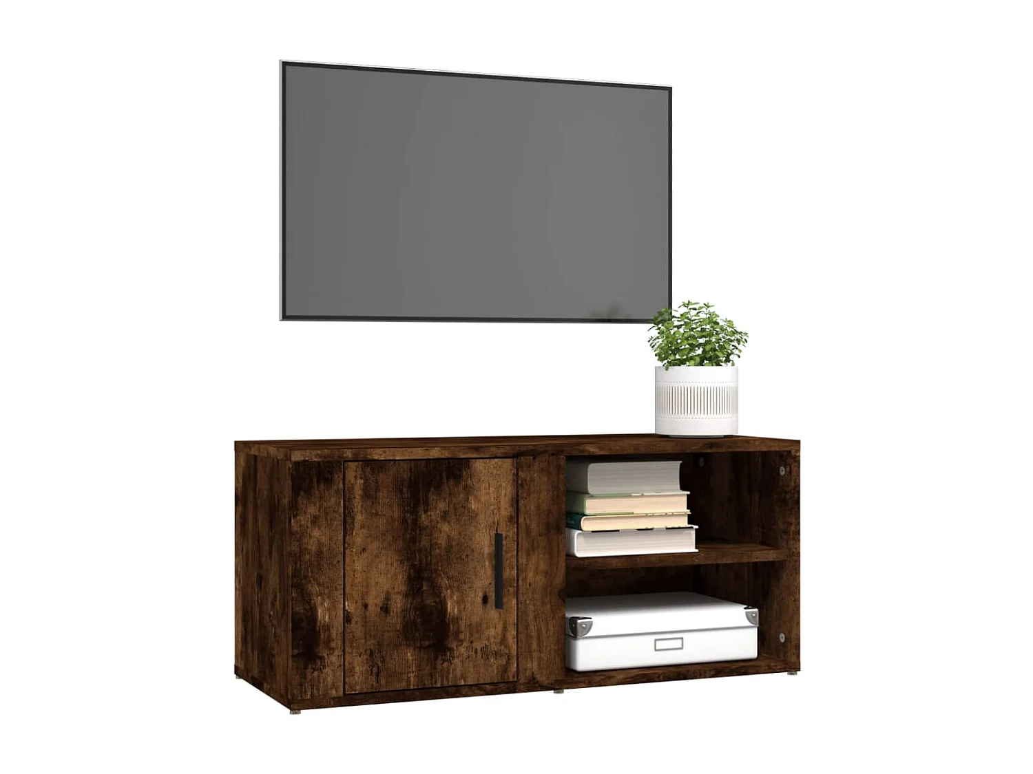 TV-Schränke 2 Stk. Räuchereiche 80x31,5x36 cm Holzwerkstoff