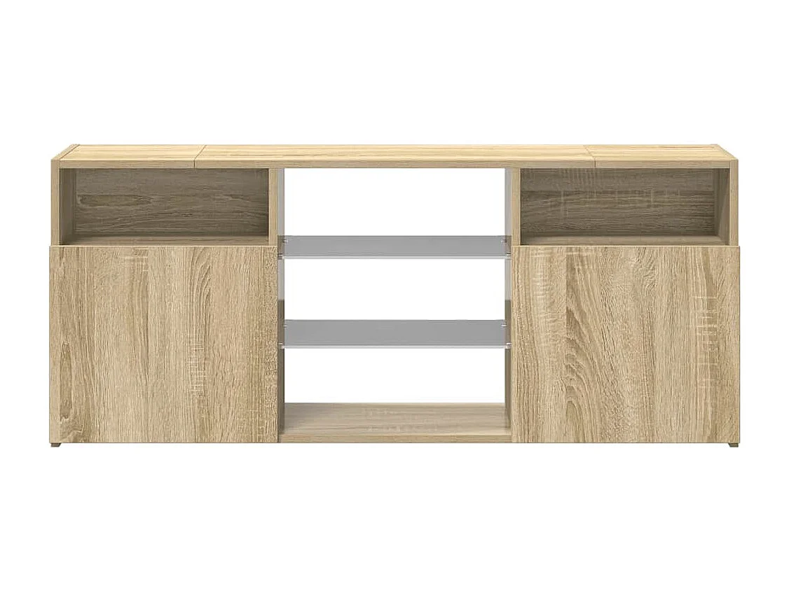 Meuble TV avec lumières LED chêne sonoma 120x30x50 cm