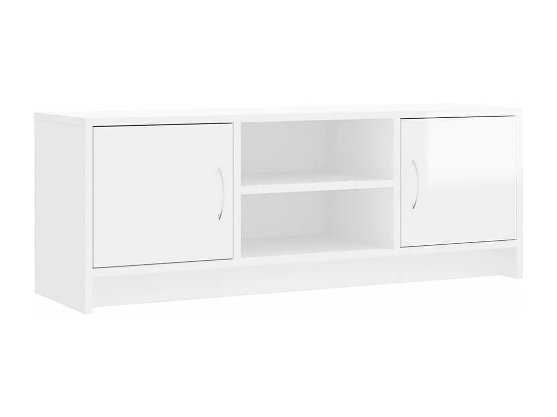 TV-Schrank Hochglanz-Weiß 102x30x37,5 cm Holzwerkstoff