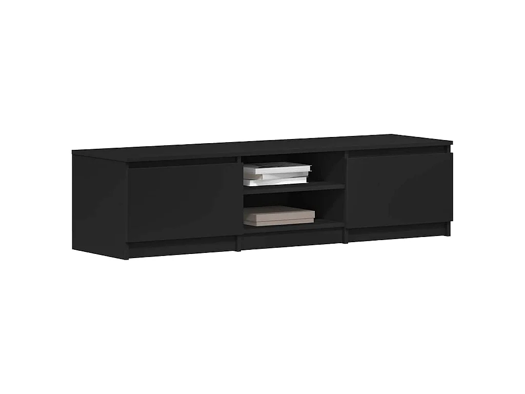 TV-Schrank Schwarz 140x40x35,5 cm Holzwerkstoff