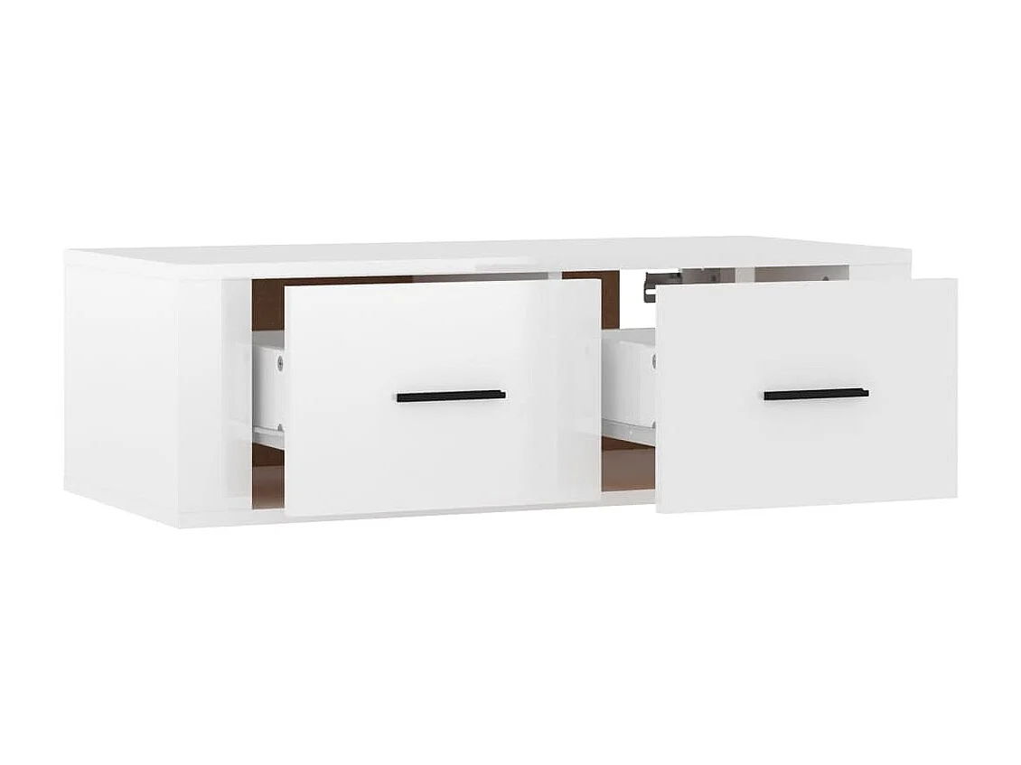 TV-Wandschrank Hochglanz-Weiß 80x36x25 cm Holzwerkstoff