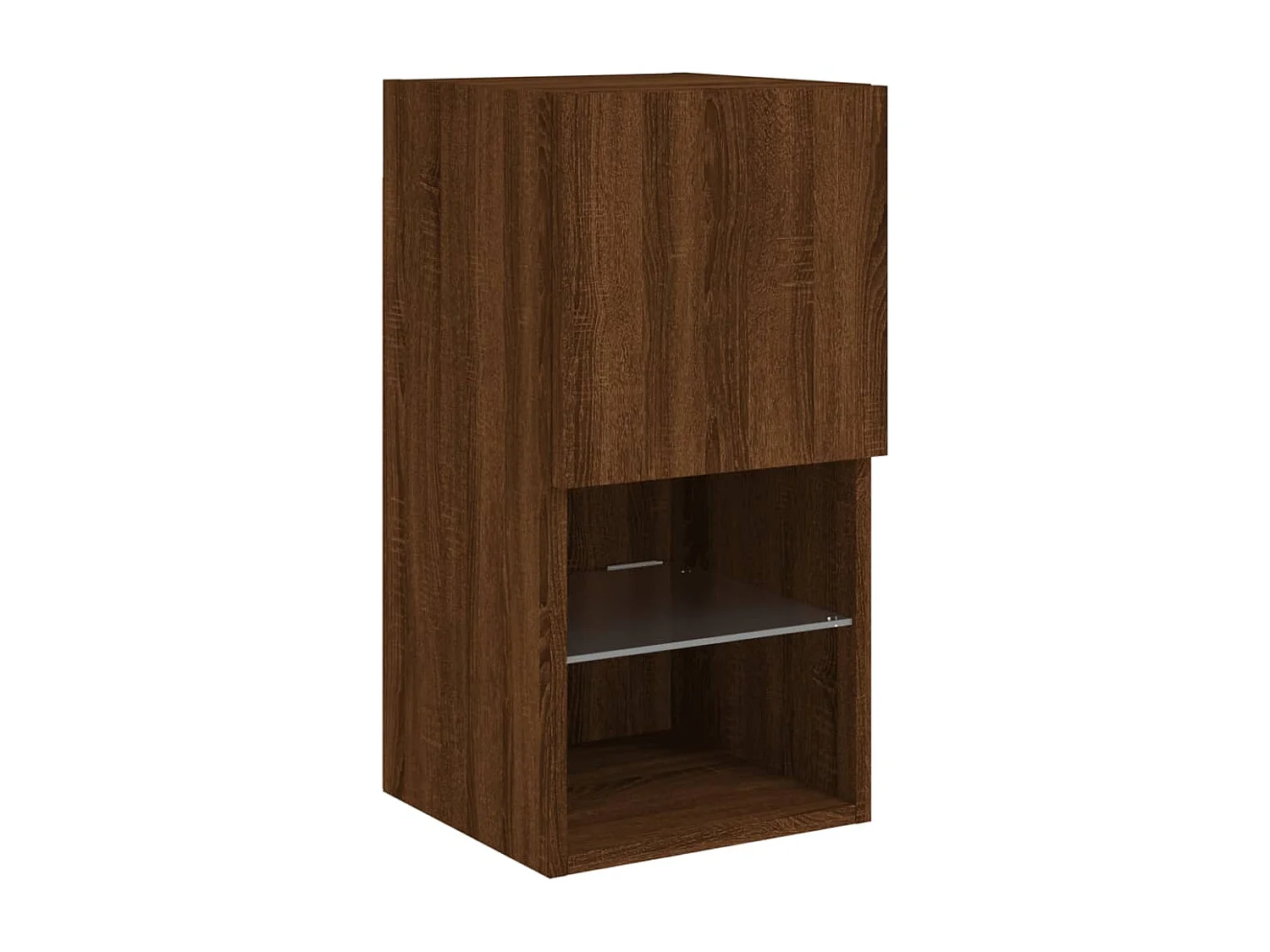 Tv-meubel met LED-verlichting 30,5x30x60 cm bruin eikenkleur