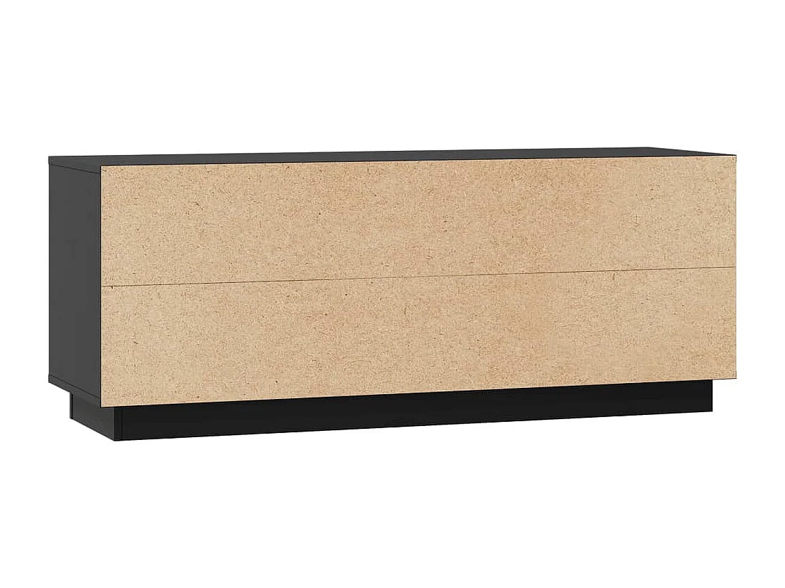 Meuble TV Noir 110,5x35x44 cm Bois de pin massif