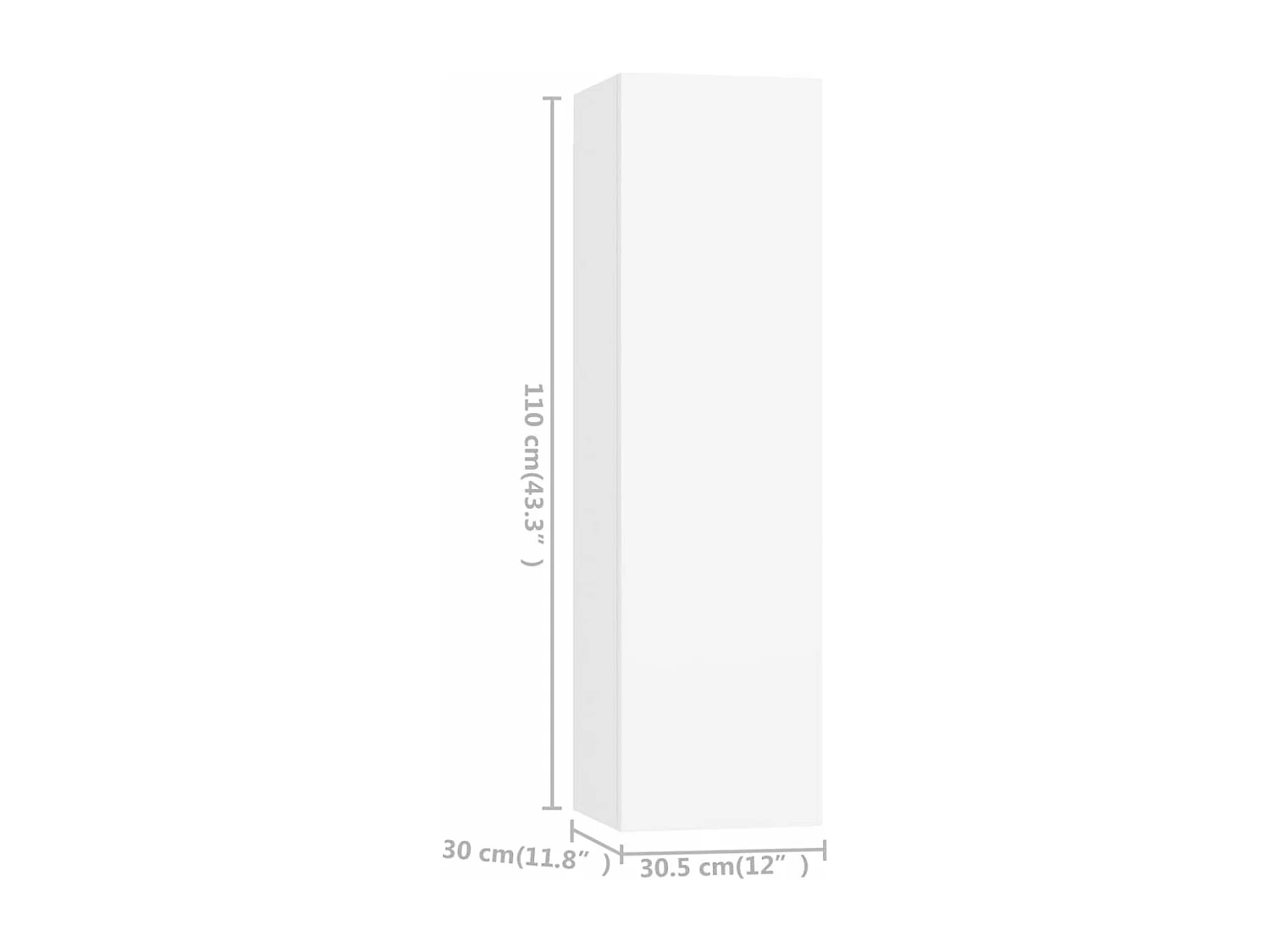 Ensemble de meubles TV 4 pcs Blanc Bois d'ingénierie