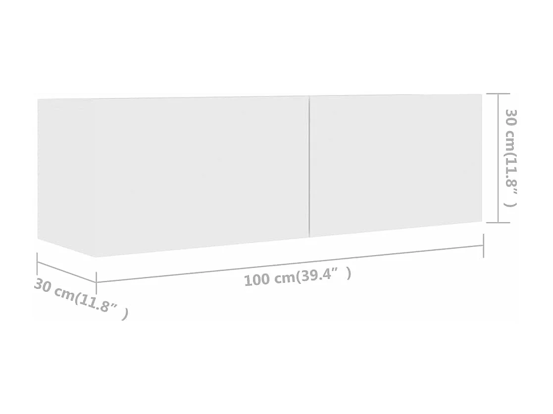 Ensemble de meubles TV 4 pcs Blanc Bois d'ingénierie