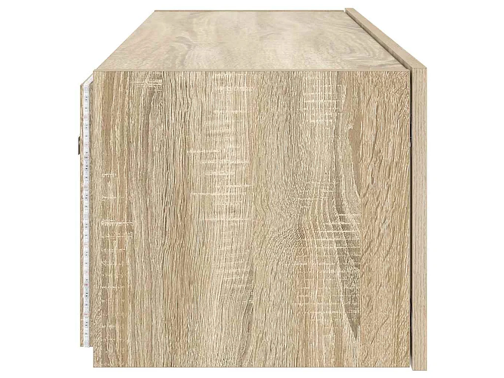 Tv-wandmeubel met LED-verlichting 100x35x31 cm sonoma eiken