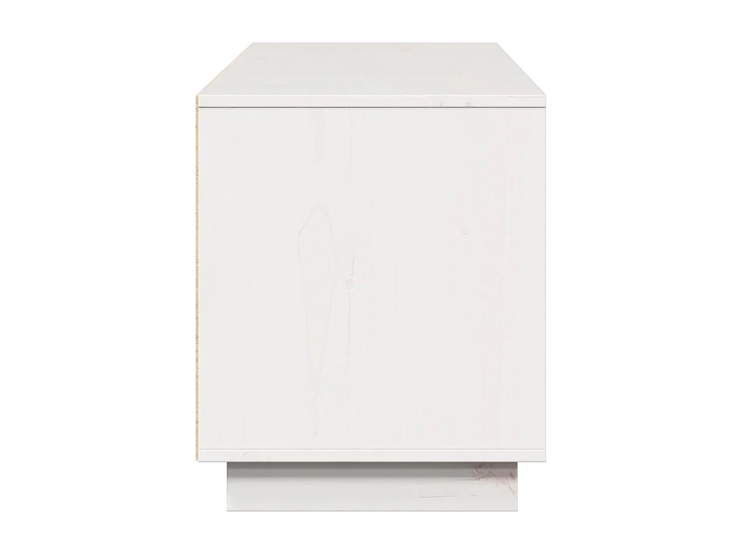 Meuble TV Blanc 156x37x45 cm Bois de pin massif