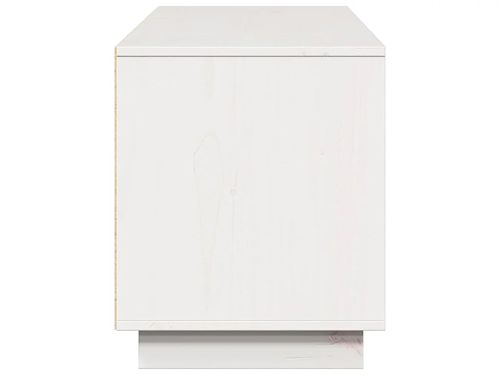 Mueble de TV madera maciza de pino blanco 156x37x45 cm