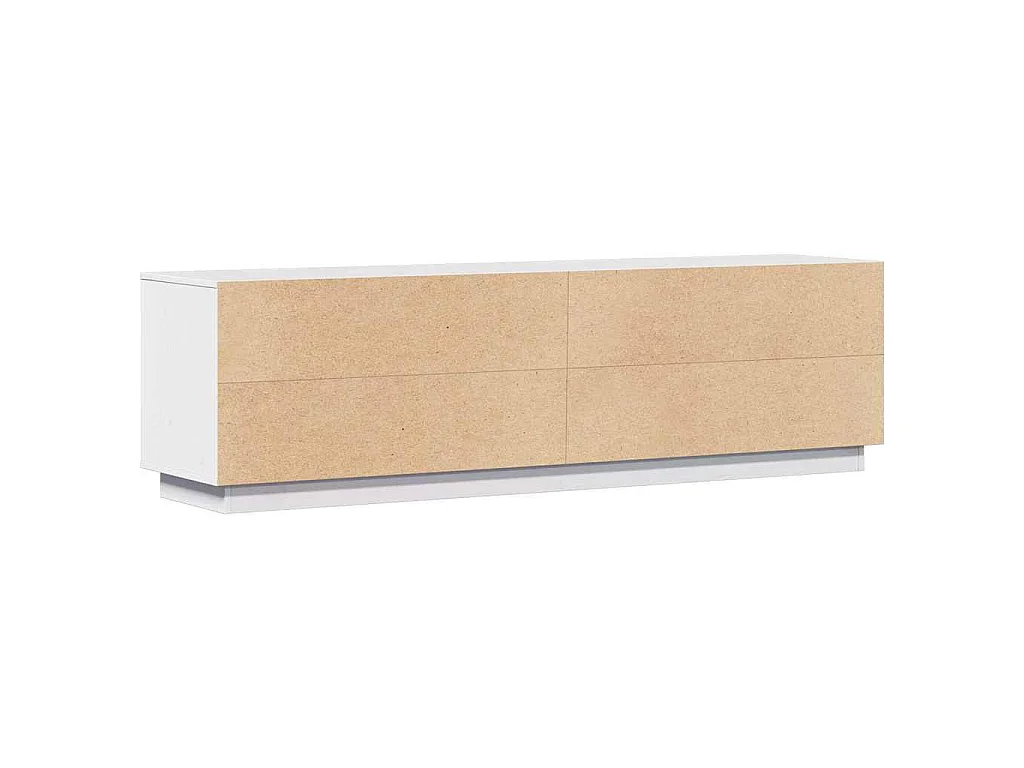 Mueble de TV madera maciza de pino blanco 156x37x45 cm