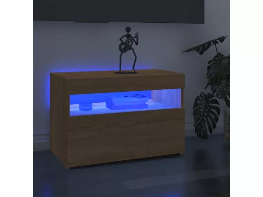 Kauf Unique TV-Schränke LED-Leuchten 2 Stk. Sonoma-Eiche 60x35x40 cm