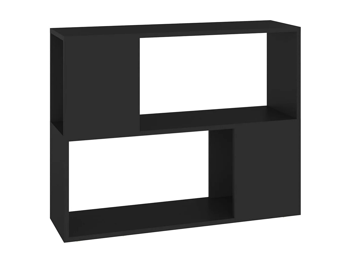 Tv-meubel 80x24x63 cm bewerkt hout zwart