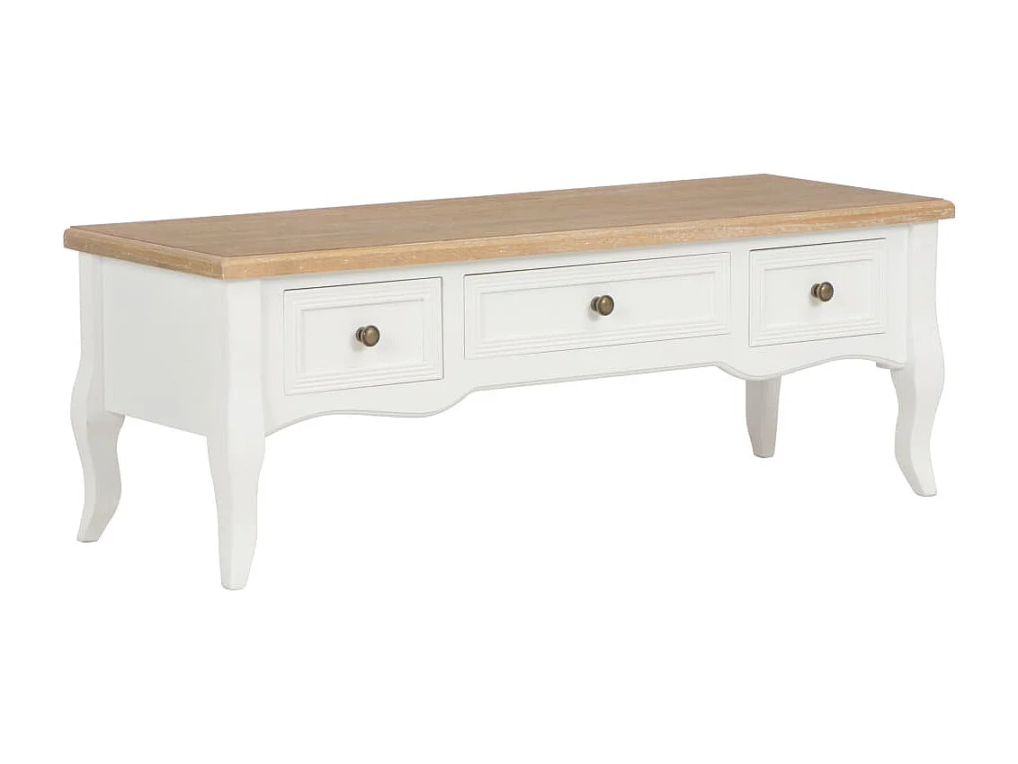 Móvel de TV 100x35x35 cm madeira branco