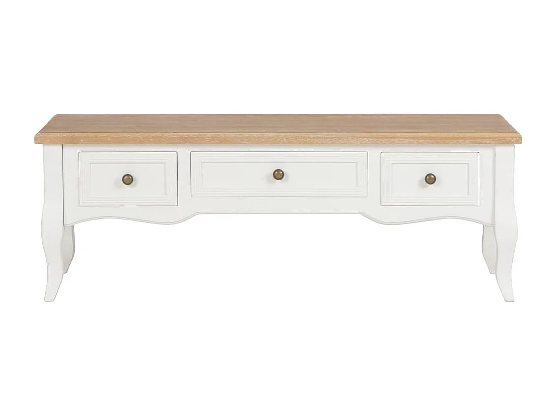 Móvel de TV 100x35x35 cm madeira branco