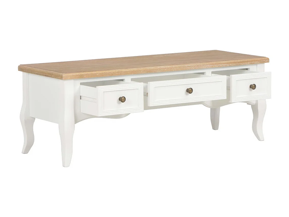 Móvel de TV 100x35x35 cm madeira branco