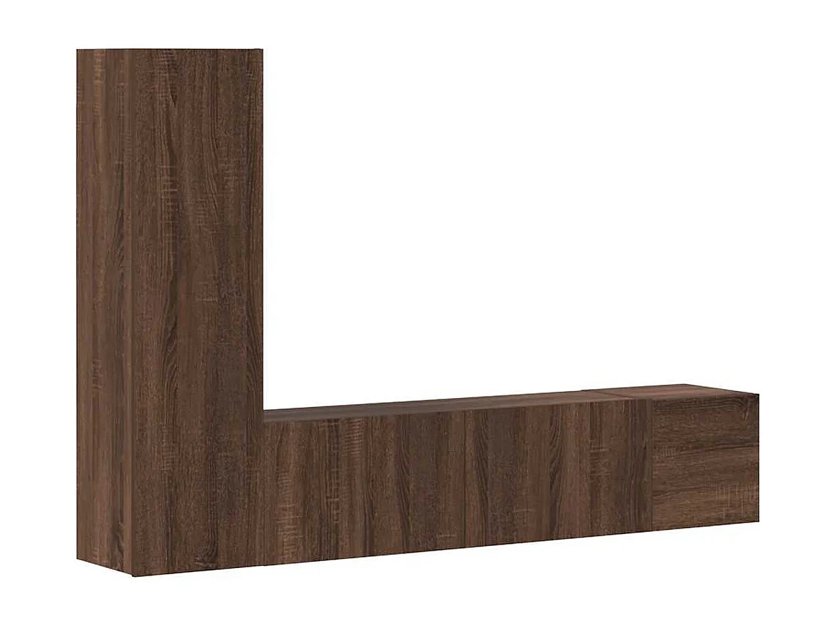 Ensemble de meubles TV 3 pcs Chêne marron Bois d'ingénierie