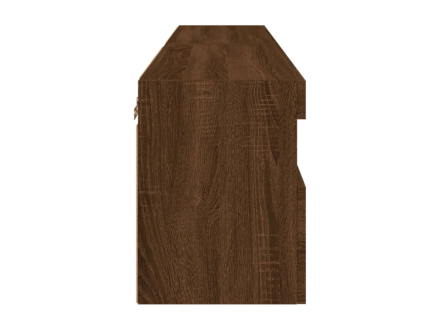 Tv-wandmeubels met LED-verlichting 2 st 60x30x40 cm bruineiken