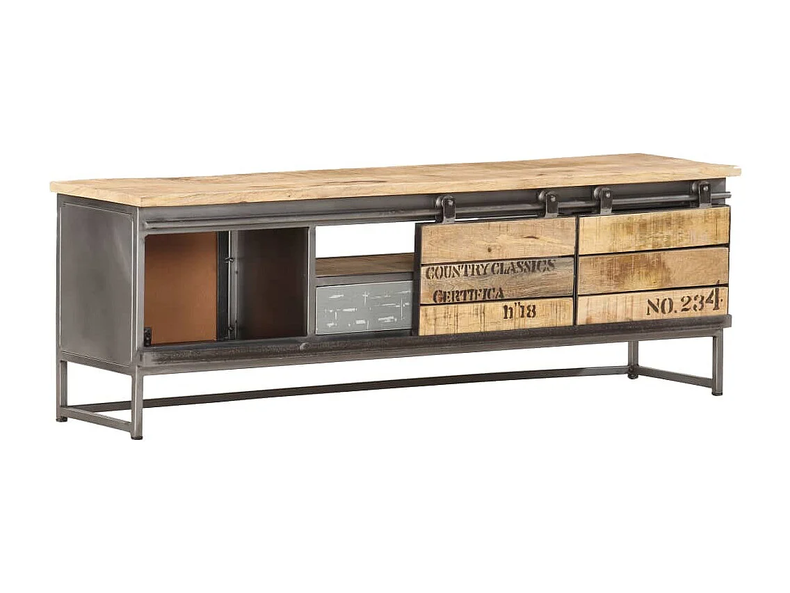 Tv-meubel 120x30x40 cm massief mangohout