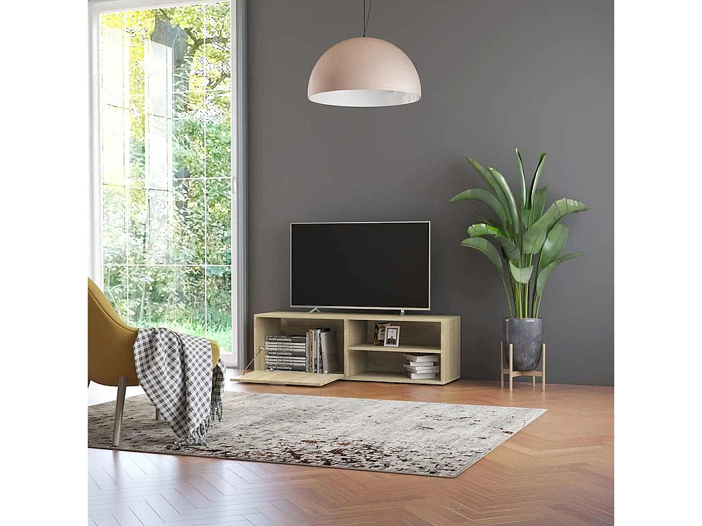 Mobile Porta TV Rovere Sonoma 120x34x37 cm in Legno Multistrato