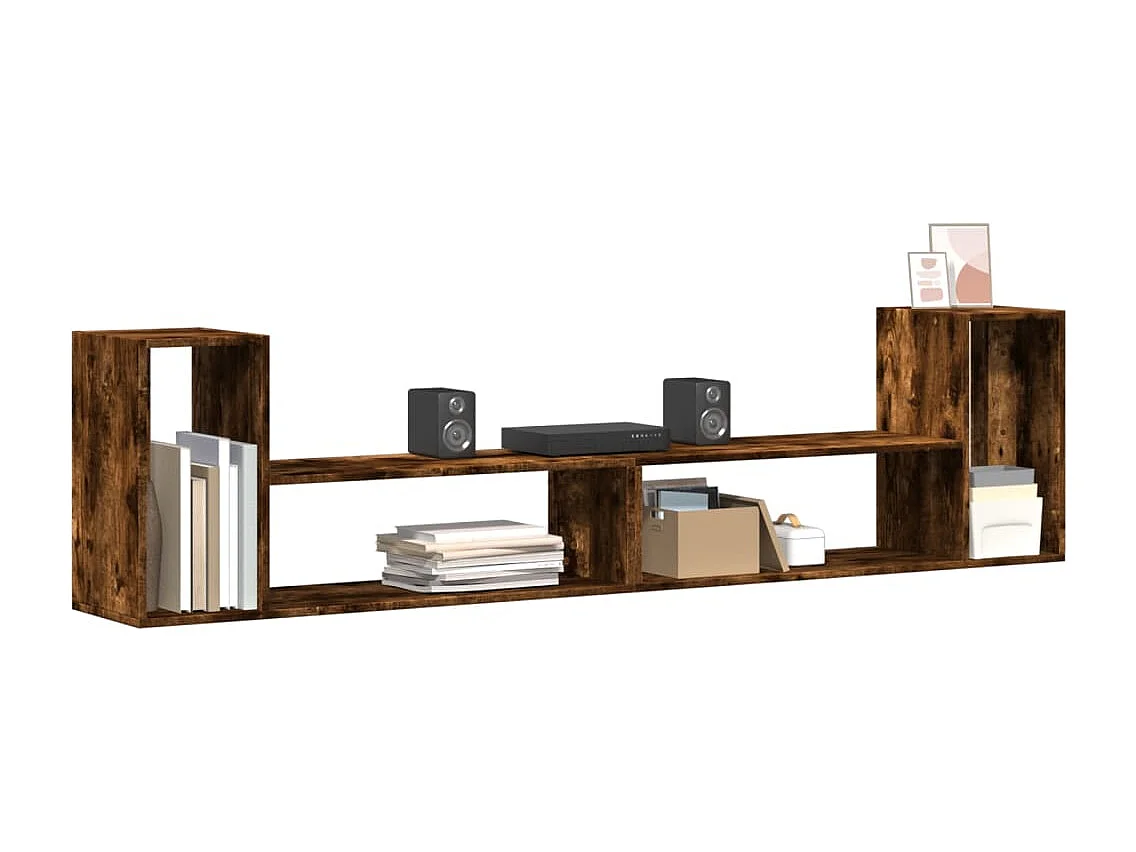 Mobili TV 2 pz Rovere Fumo 100x30x50 cm in Legno Multistrato