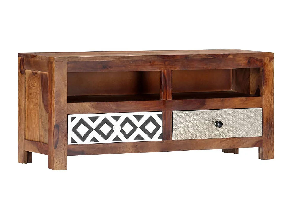 Mobile Porta TV 90x30x40 cm in Legno Massello di Acacia