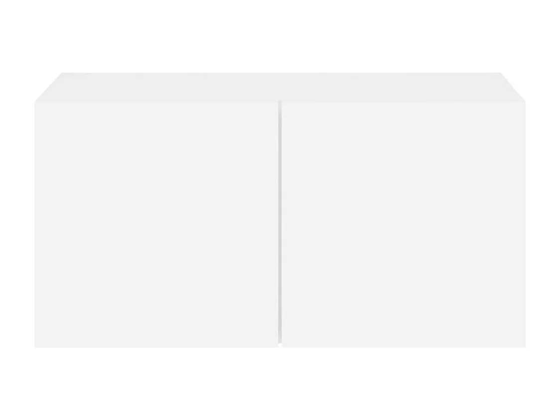 TV-Wandschrank mit LED-Leuchten Weiß 60x35x31 cm