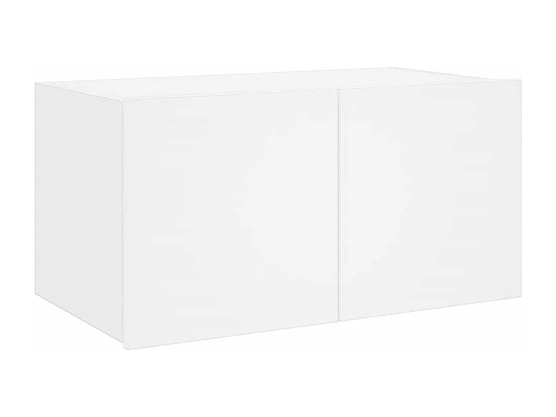 Móvel de parede para TV com luzes LED 60x35x31 cm branco