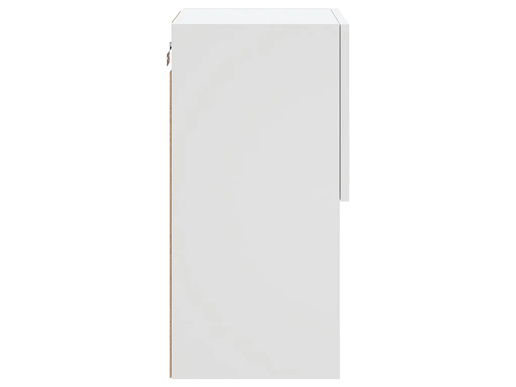 Meubles TV avec lumières LED 2 pcs blanc 30,5x30x60 cm