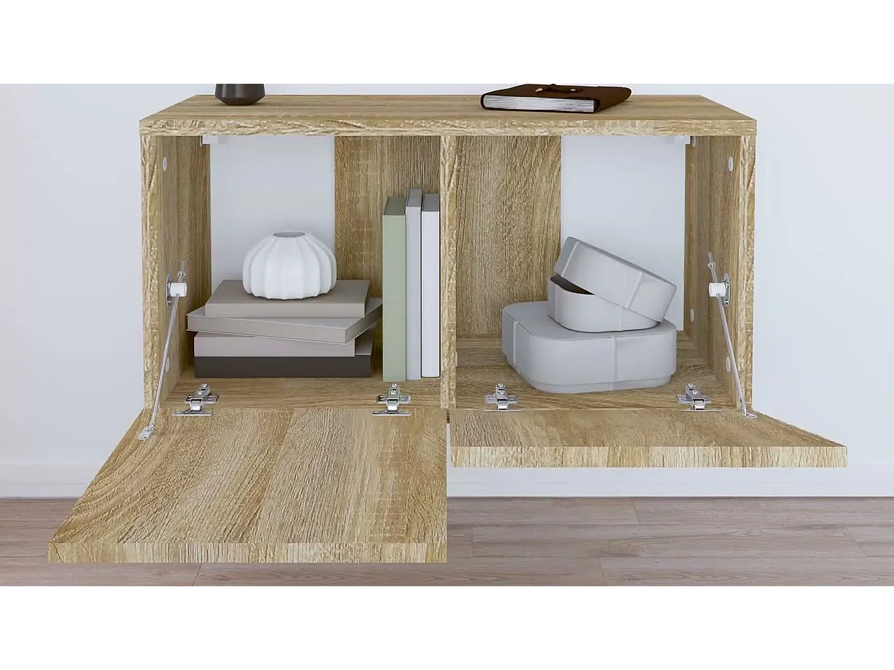 Meuble TV suspendu Chêne sonoma 60x30x30 cm