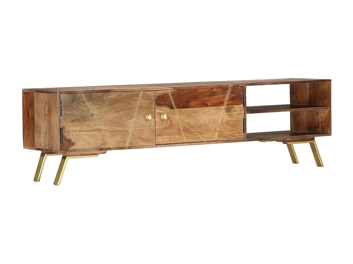 Tv-meubel 140x30x40 massief sheeshamhout