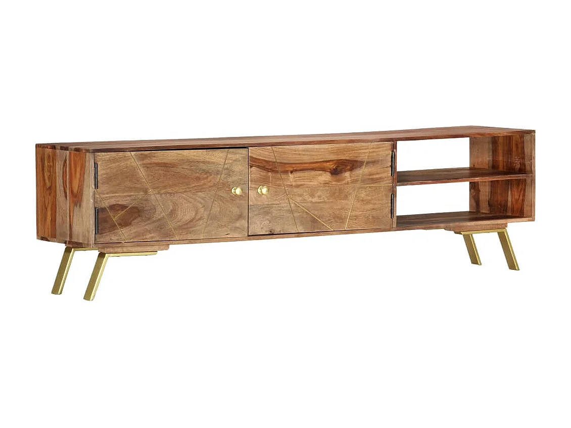 Tv-meubel 140x30x40 massief sheeshamhout